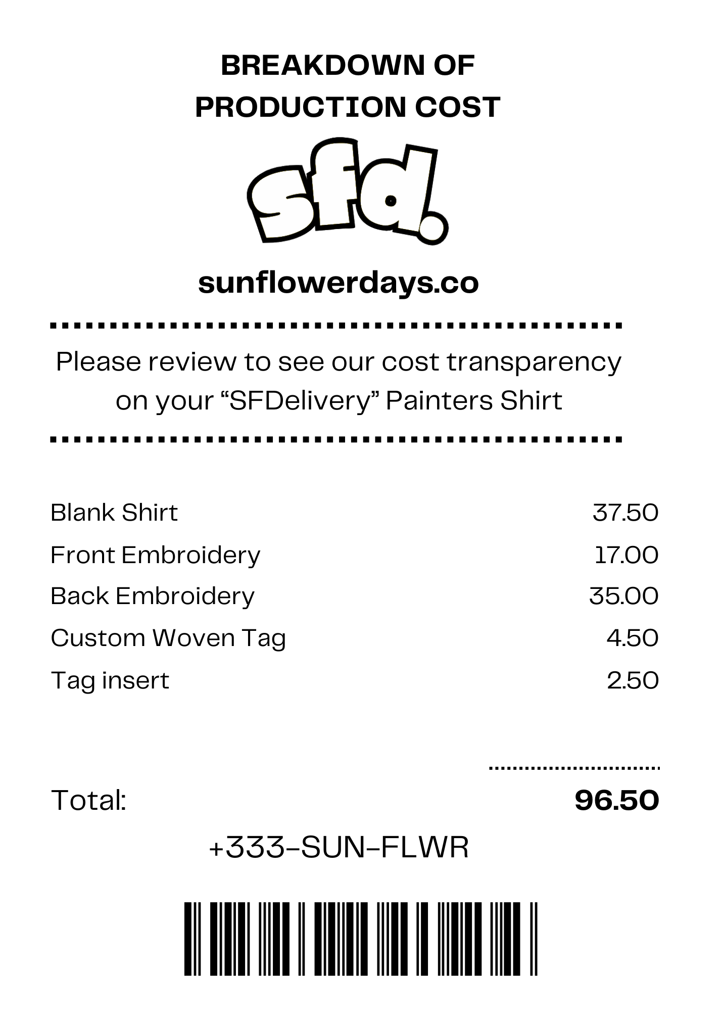 "SFDelivery" Painters Shirt